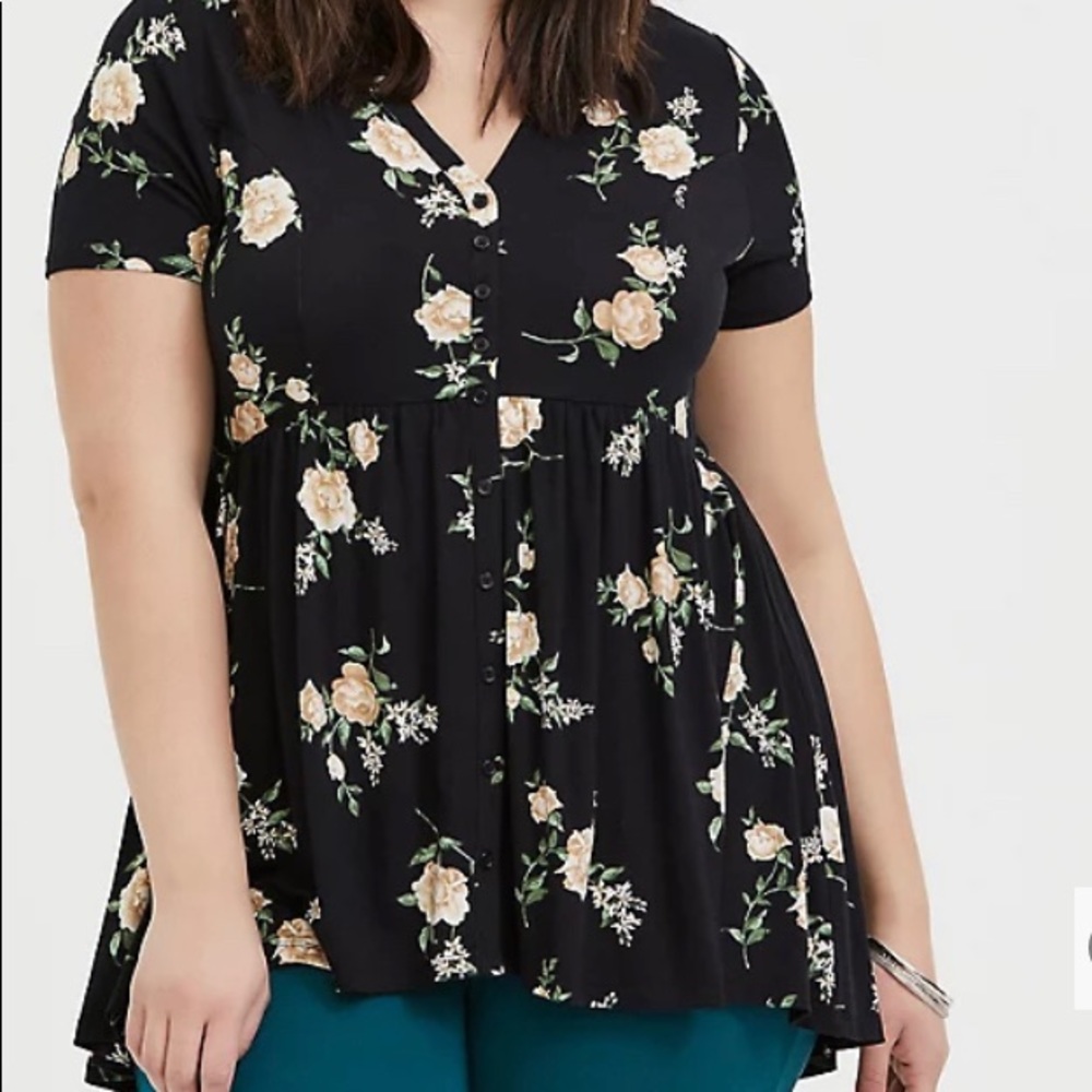 Torrid Super Soft Floral Tunic 2X